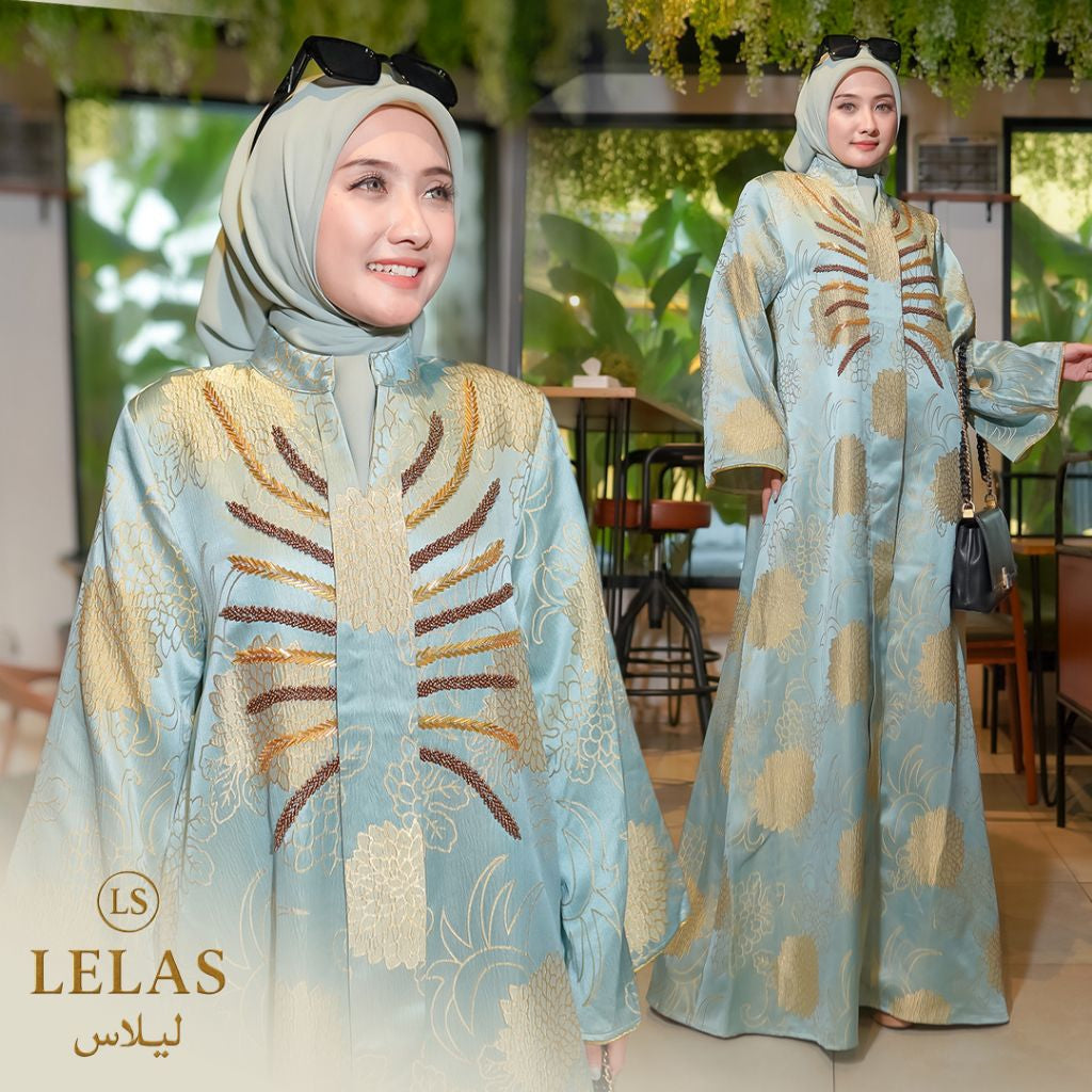 Muslim Turki style Baru Jacquard Pakaian muslim dress mewah Abaya Dari Lelas Store