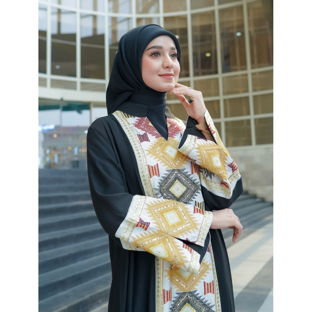 Bordir Patchwork Muslim Abaya Dubai