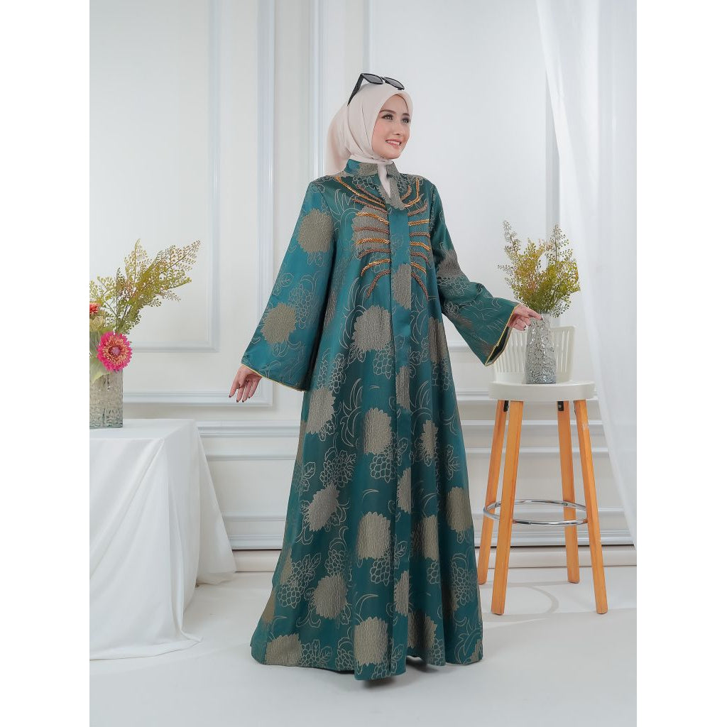 Muslim Turki style Baru Jacquard Pakaian muslim dress mewah Abaya Dari Lelas Store