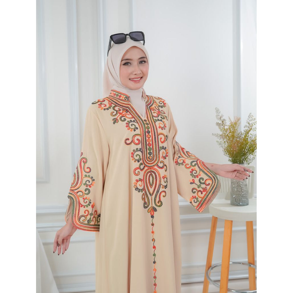 Gaun Panjang Wanita Luxury Arab Abaya