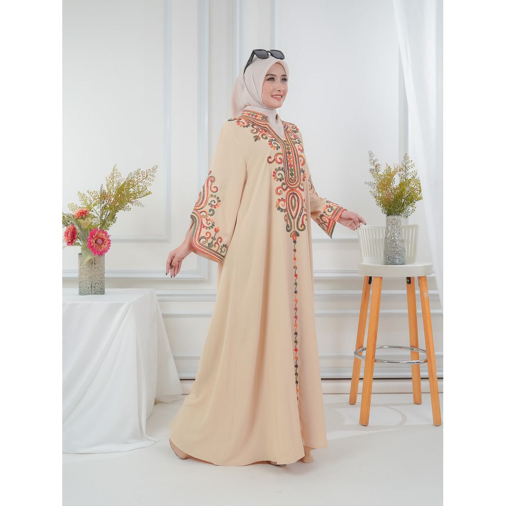 Gaun Panjang Wanita Luxury Arab Abaya