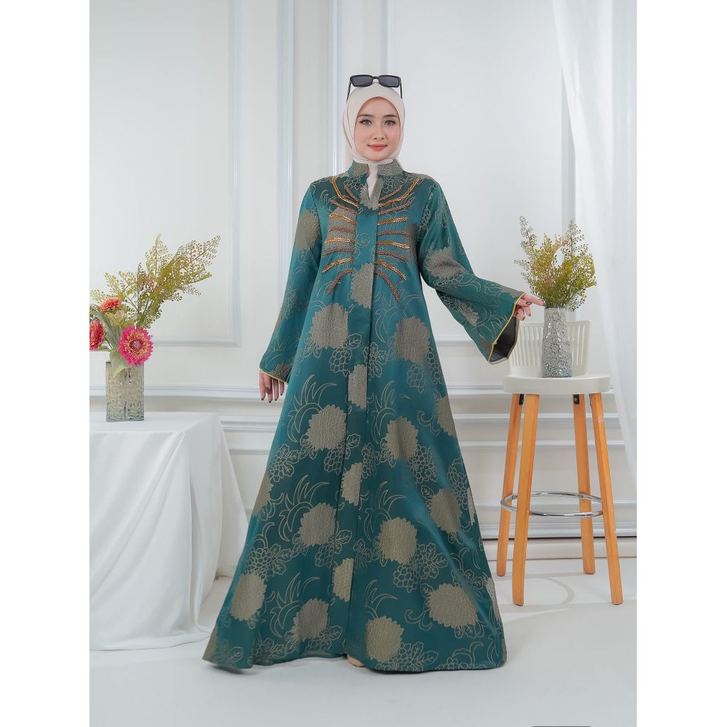 Muslim Turki style Baru Jacquard Pakaian muslim dress mewah Abaya Dari Lelas Store