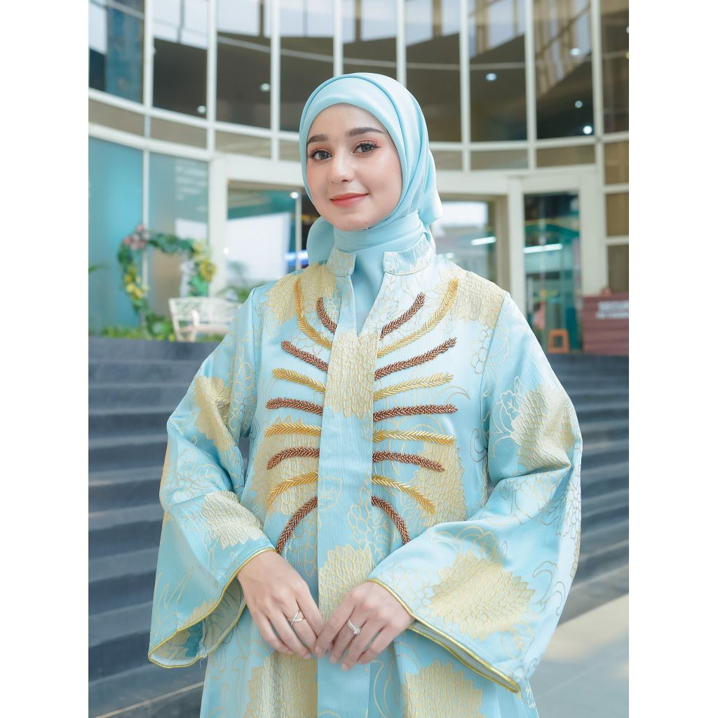 Muslim Turki style Baru Jacquard Pakaian muslim dress mewah Abaya Dari Lelas Store