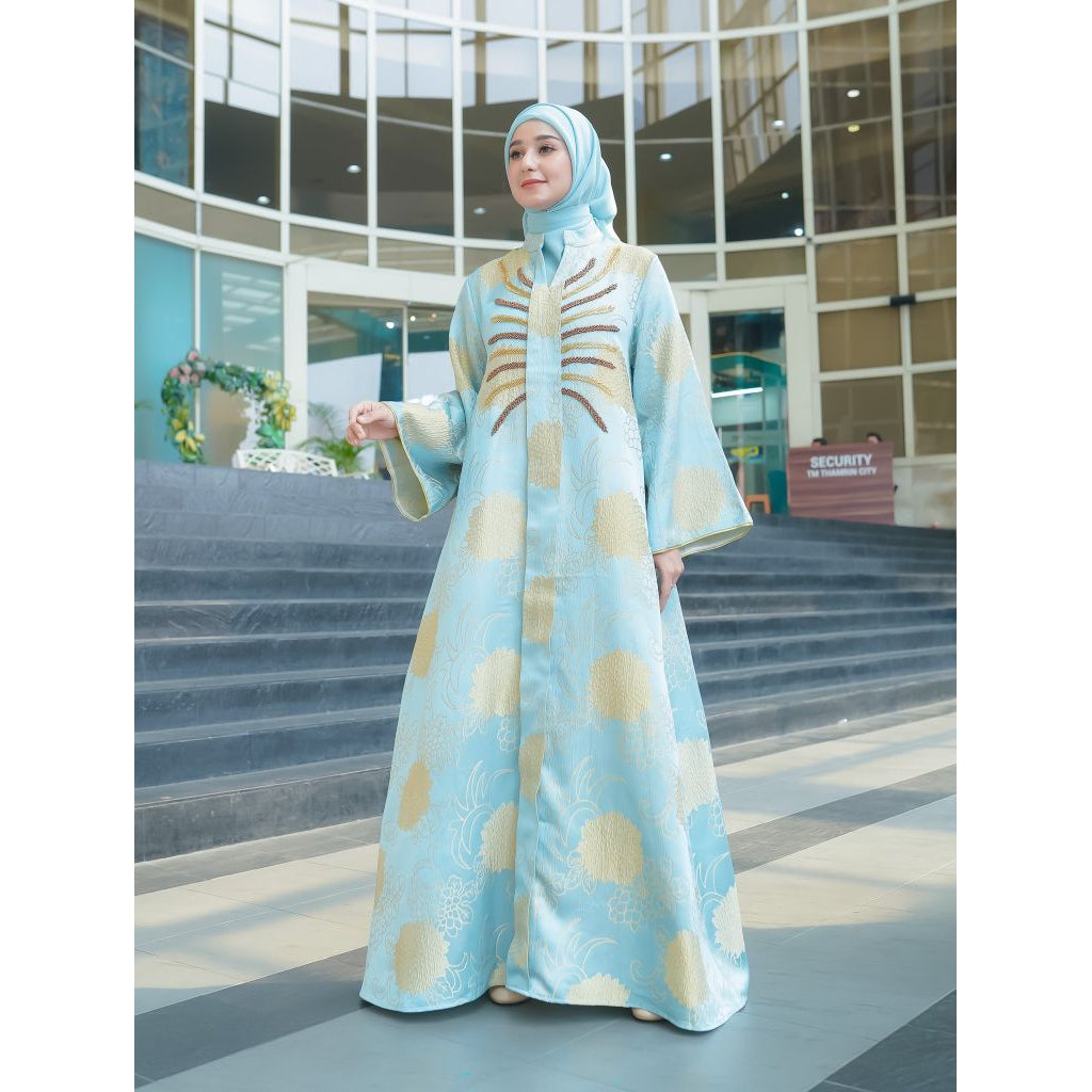 Muslim Turki style Baru Jacquard Pakaian muslim dress mewah Abaya Dari Lelas Store