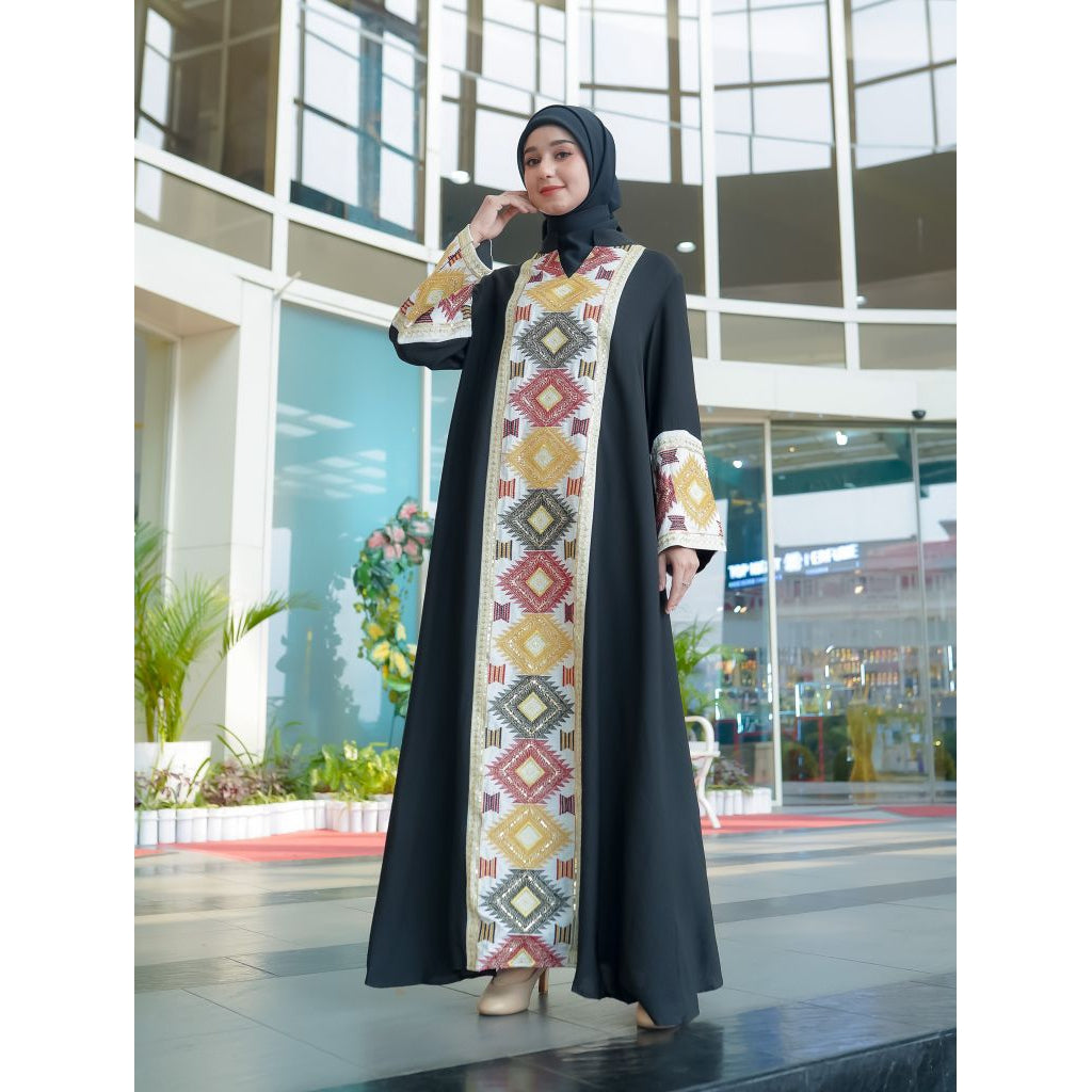 Bordir Patchwork Muslim Abaya Dubai