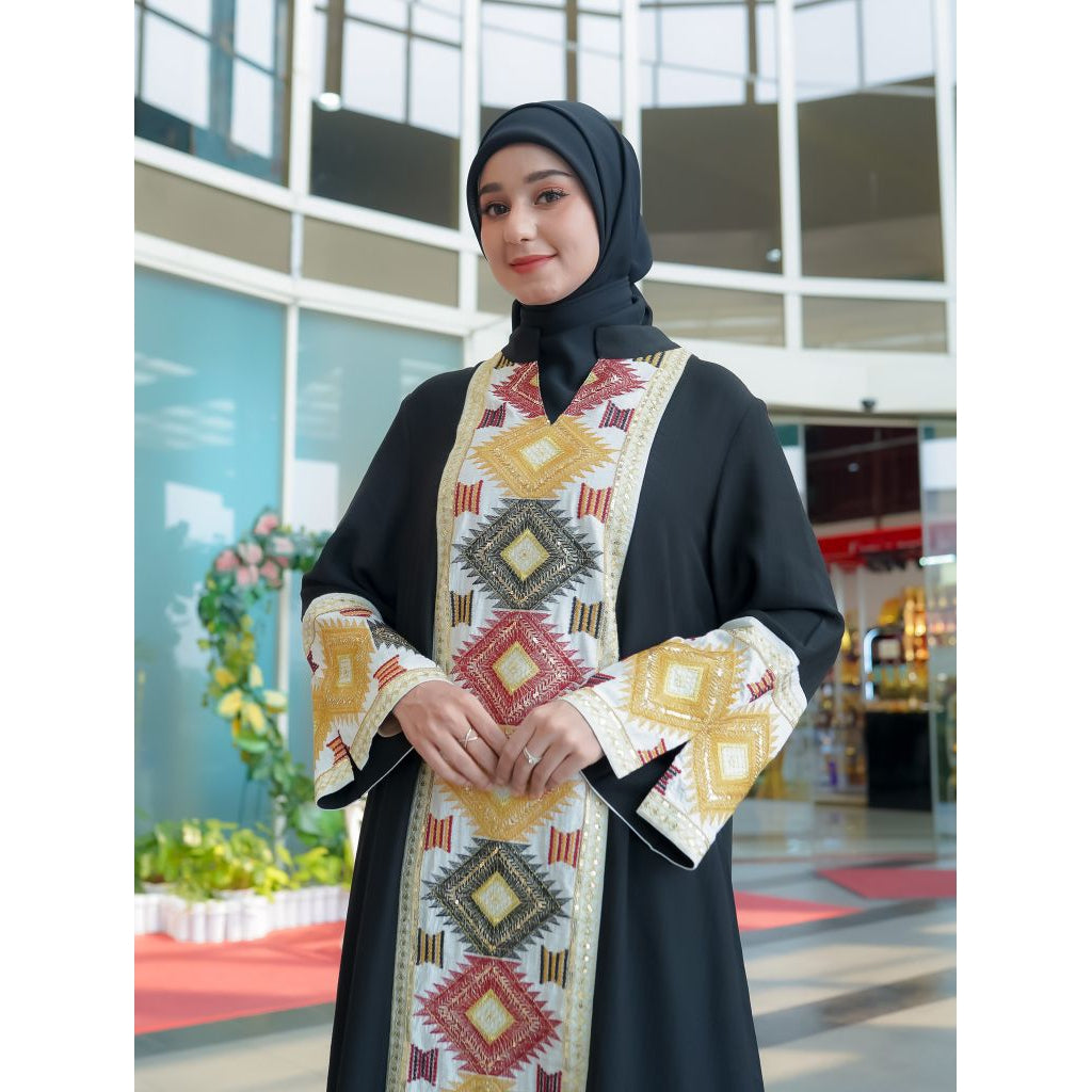 Bordir Patchwork Muslim Abaya Dubai