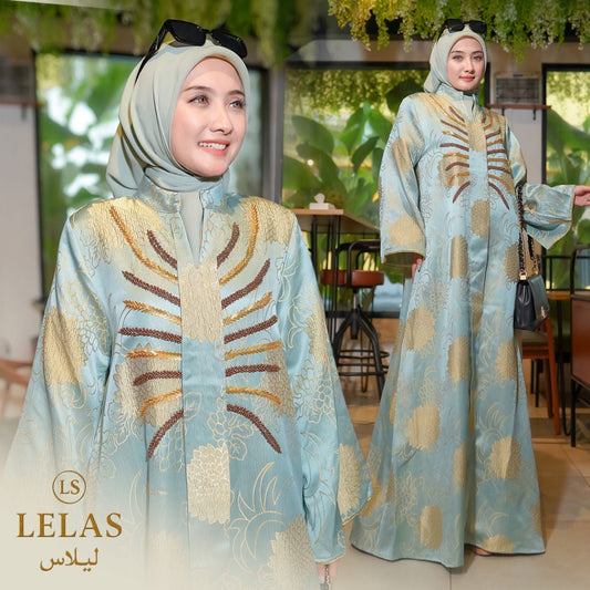 Muslim Turki style Baru Jacquard Pakaian muslim dress mewah Abaya Dari Lelas Store