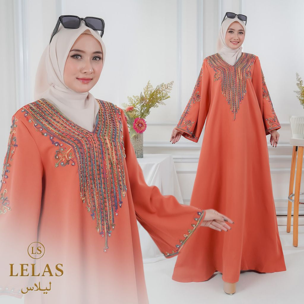 Abaya  Bordir, Longgar, Untuk Acara-Acara Dari Lelas Store