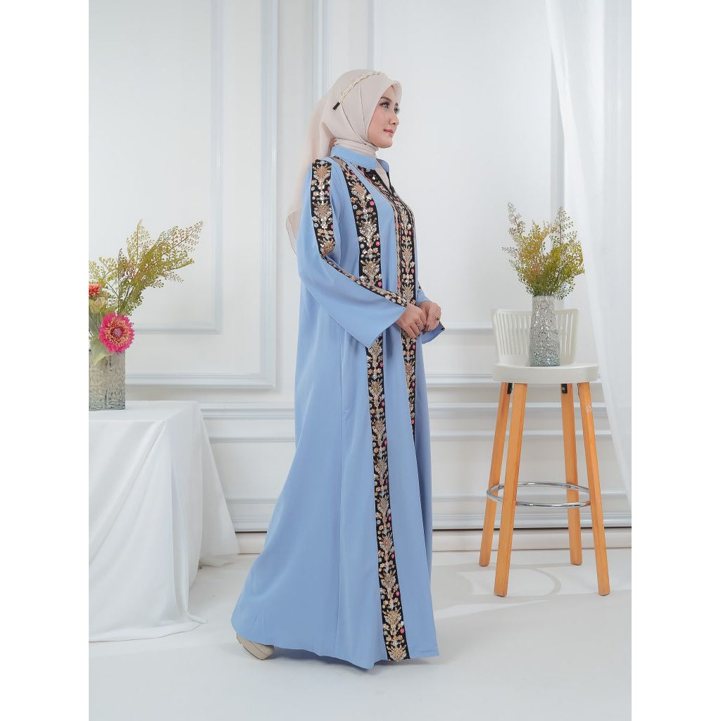 Dubai Bordir Kaftan Wanita Muslim ,Jubah Panjang Koktail Maxi Gaun Arabian Style Dari Lelas Store