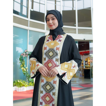 Bordir Patchwork Muslim Abaya Dubai